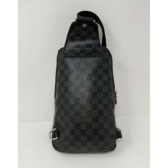 Louis Vuitton Avenue Sling Bag Damier Black Leather - Picture 2 of 11